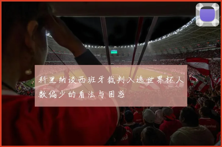 科里纳谈西班牙裁判入选世界杯人数偏少的看法与困惑